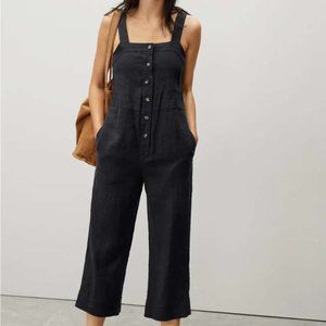 Everlane  The Linen Picnic Jumpsuit   Black Size 0